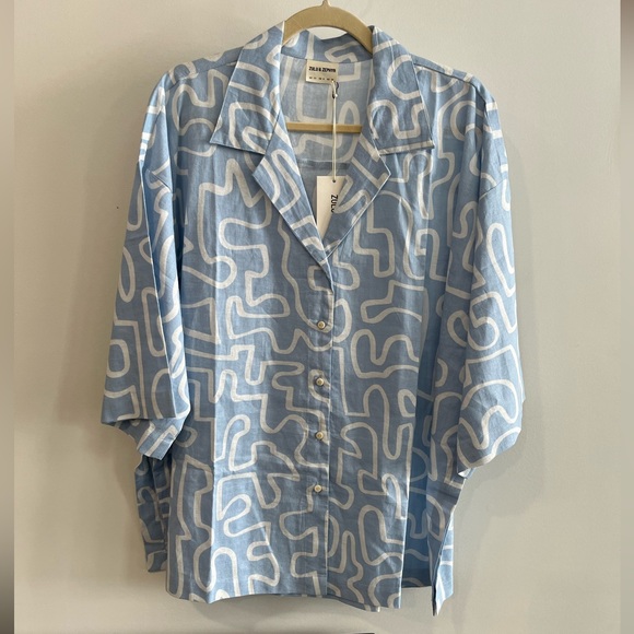 Zulu & Zephyr Pacific Organic Cotton Blend button up Shirt - Picture 3 of 7